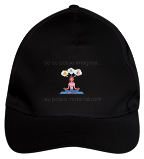 Nome do produto Boné de Brim - Branca - Se eu posso imaginar, eu posso materializar!!! Modelo 1