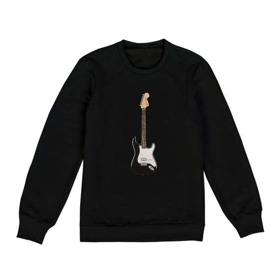 Moletom Fechado Unissex - Guitarra Fender Tom DeLonge Signature Stratocaster