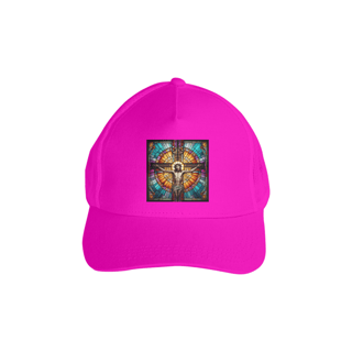 Nome do produto Boné Americano com Tela - Jesus - Vitral 1