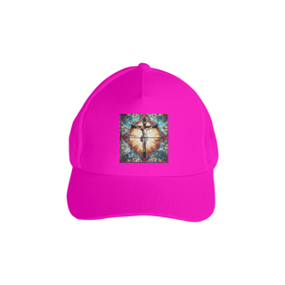 Nome do produto Boné Americano com Tela - Jesus - Vitral 2