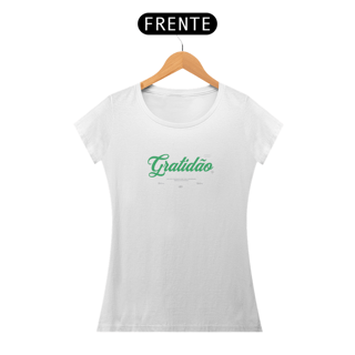 Nome do produto Tshirt Gratidão baby look
