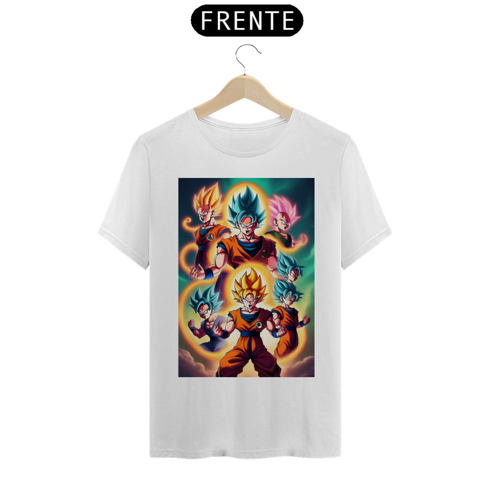 Camiseta Masculina Dragon Ball Versoes Goku