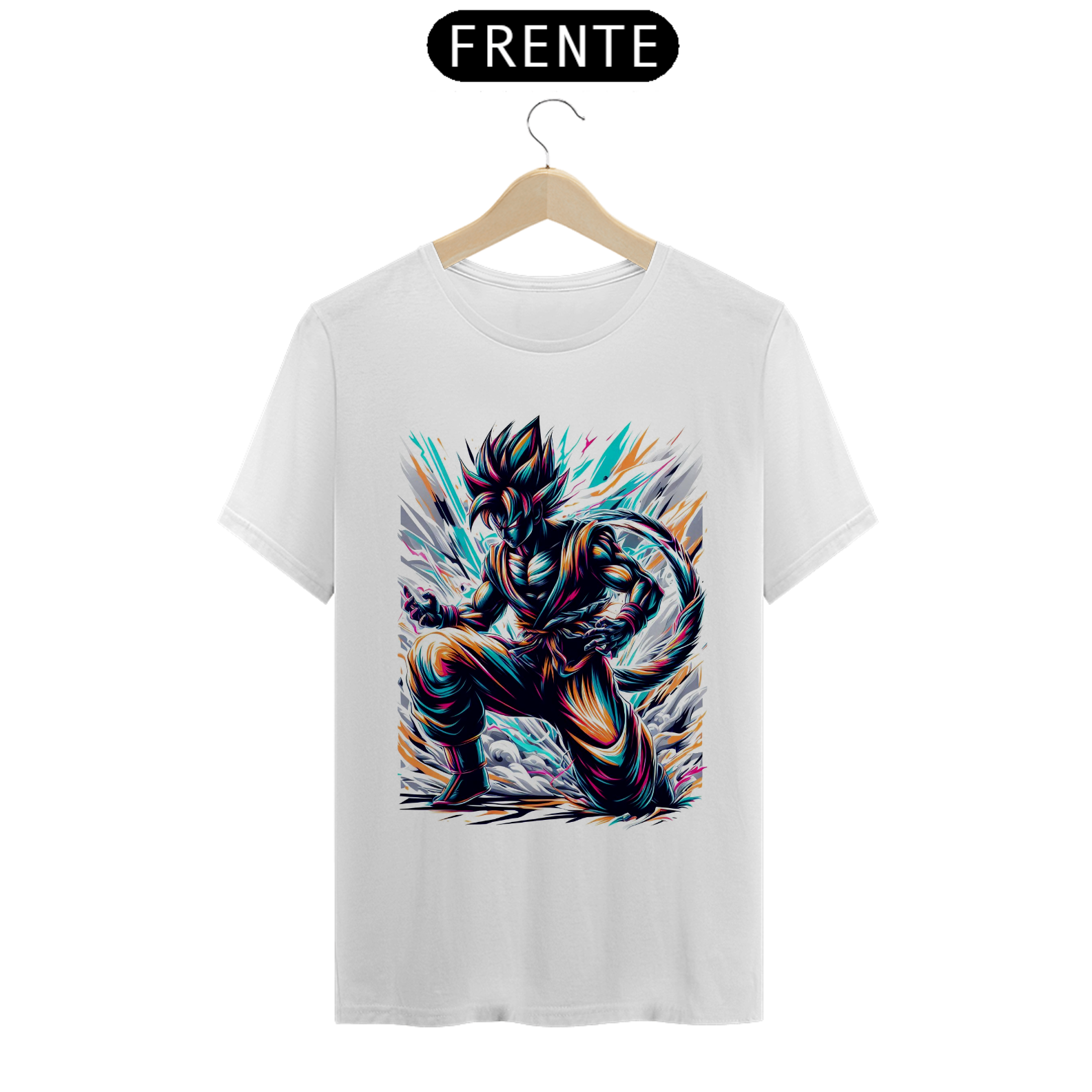 Camiseta Masculina Dragon Ball Goku Efeitos