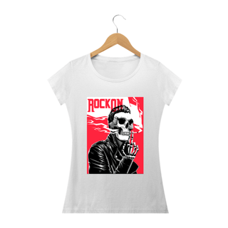 Nome do produto Camiseta Feminina Roqueiro Caveira