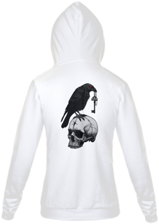 Nome do produto Moletom Zíper Skull and Raven