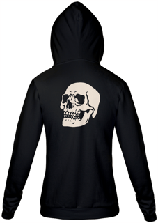 Nome do produto Moletom de Caveira com Capuz e Zíper: Estilo Macabro e Conforto