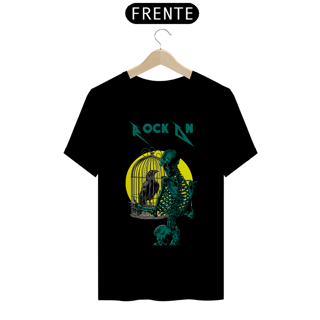 Camiseta Reta Skeleton with Caged Crow