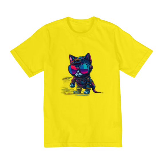  Gato Futurista - De 2 a 8 anos - AI / Infantil