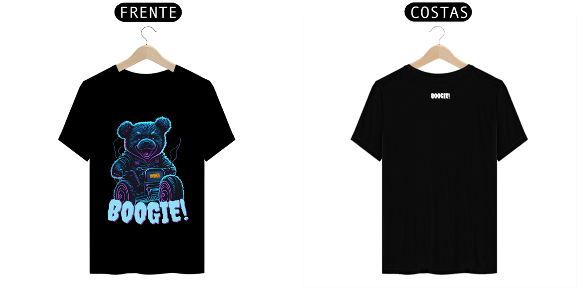 Nome do produto: Camiseta Premium - Boogie Bear Neon - Preto