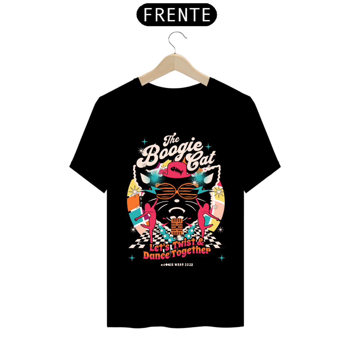 Nome do produto: Camiseta Premium - The Boogie Cat - Preto