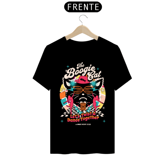 Camiseta Premium - The Boogie Cat - Preto