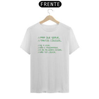 Nome do produto Camiseta Códigos - Tecnologia