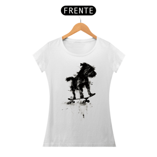 Nome do produto Camiseta Baby Long Pets - Schnauzer no Skate PB