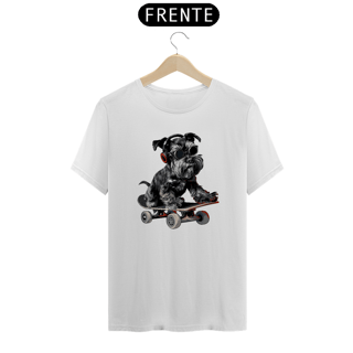 Nome do produto Camiseta Pets - Schnauzer Skate e Música - Unissex