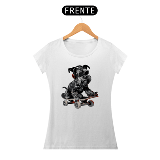 Nome do produto Camiseta Baby Long Pets - Schnauzer Skate e Música