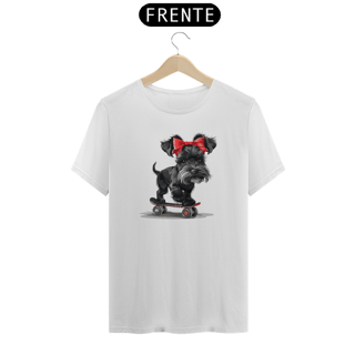Nome do produto Camiseta Pets - Filomena Schnauzer Skate - Unissex
