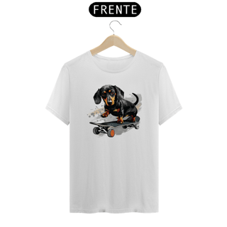 Nome do produto Camiseta Pets - Dachshund Skate - Unissex
