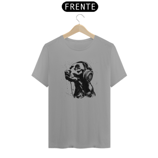 Nome do produto Camiseta Pets - Labrador Ouvindo Música - Unissex