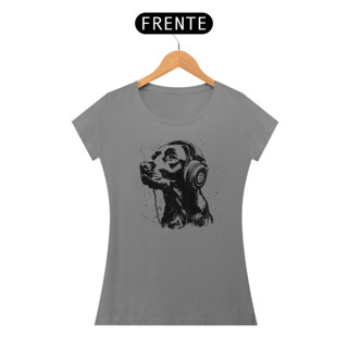 Nome do produto Camiseta Baby Long Pets - Labrador Ouvindo Música