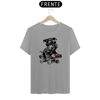 Nome do produto Camiseta Pets - Schnauzer Skate e Música - Unissex