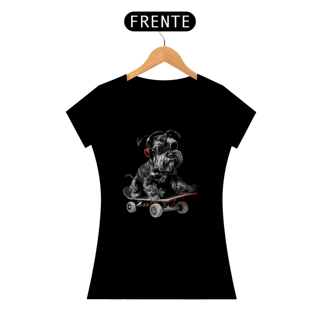 Nome do produto Camiseta Baby Long Pets - Schnauzer Skate e Música