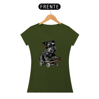 Nome do produto Camiseta Baby Long Pets - Schnauzer Skate e Música