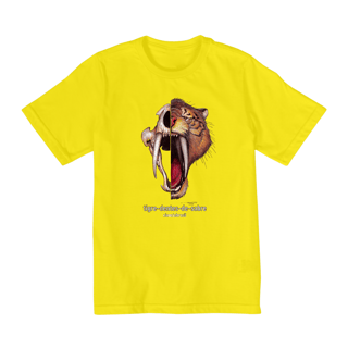 Nome do produto T-Shirt Quality Infantil (2 a 8) caras Tigre-dentes-de-sabre
