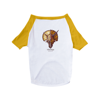 Nome do produto camisa pet dog caras Triceratops
