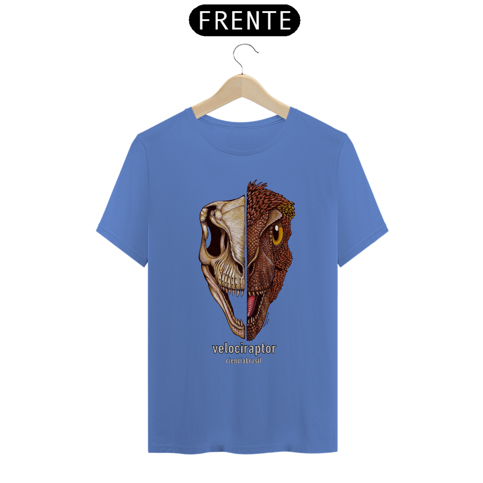 T-Shirt Estonada caras Velociraptor