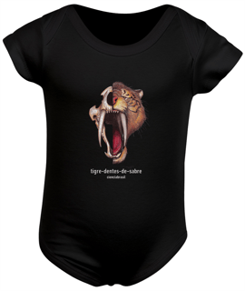 Nome do produto Body Infantil caras Tigre-dentes-de-sabre