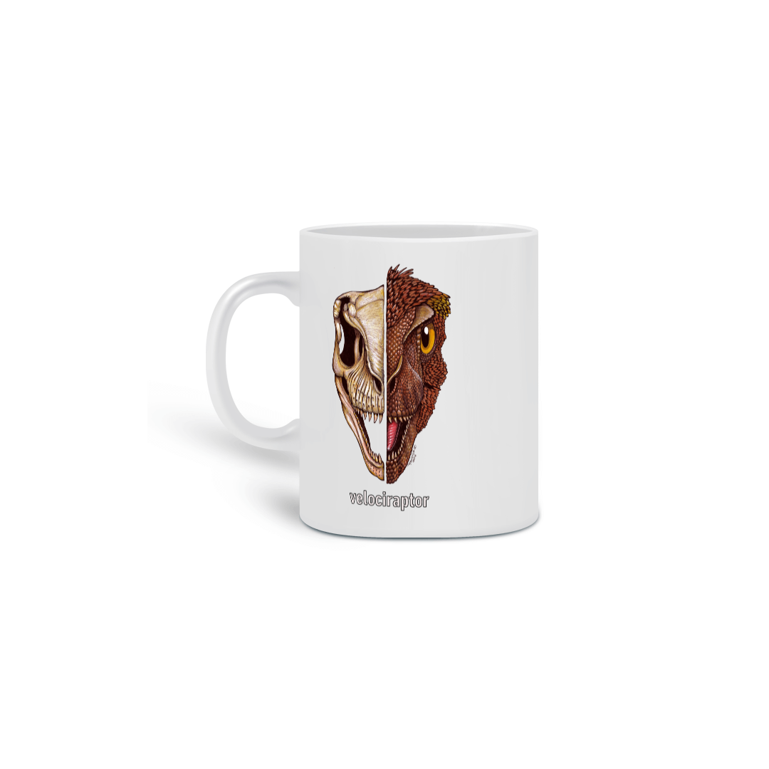 caneca caras velociraptor