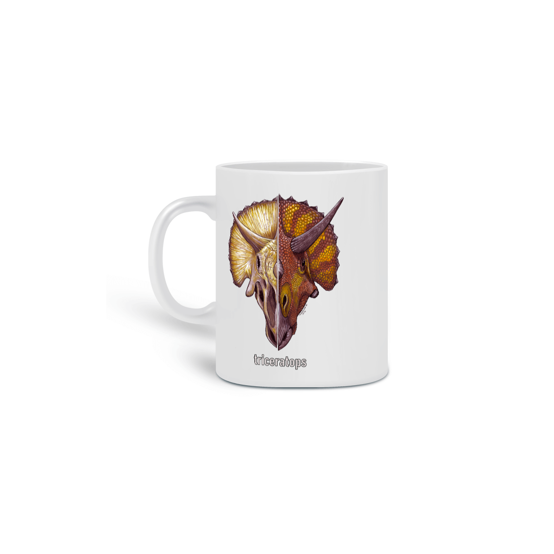 caneca caras triceratops