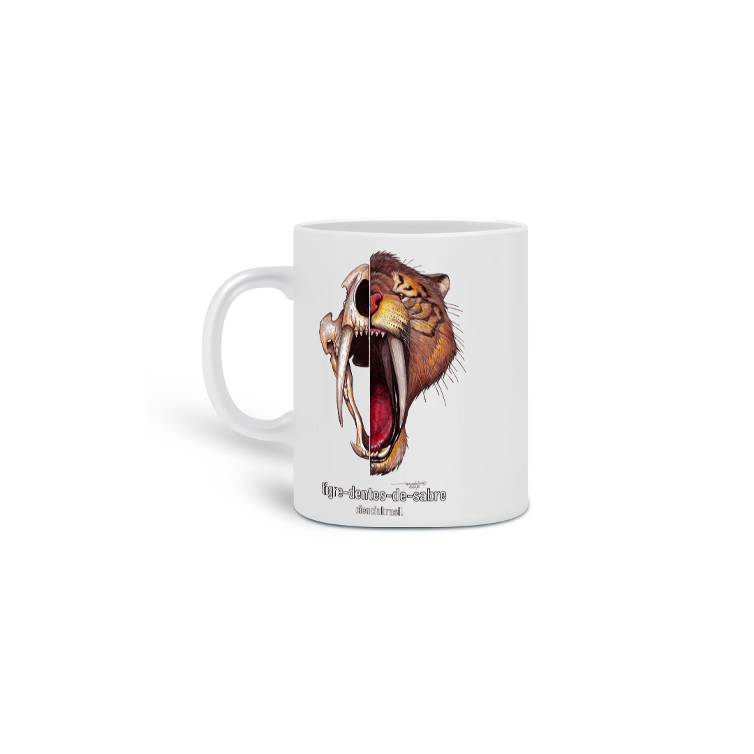 Nome do produto: caneca caras tigre-dentes-de-sabre