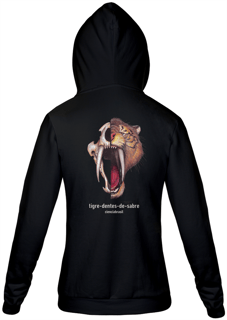 Nome do produto Moletom com ziper unissex caras Tigre-dentes-de-sabre