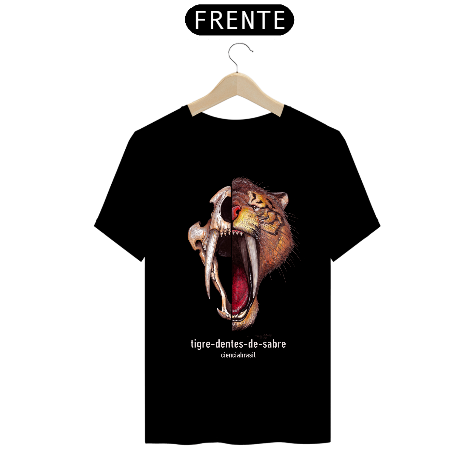 T-Shirt Prime caras Tigre-dentes-de-sabre