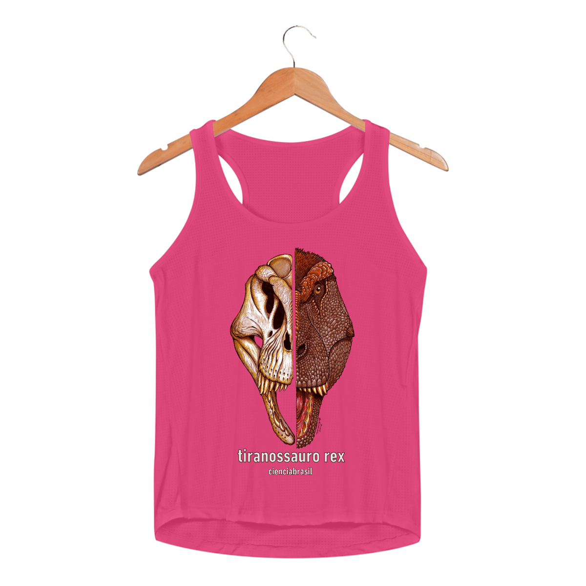 Nome do produto: Regata Fem Sport Dry UV Tiranossauro