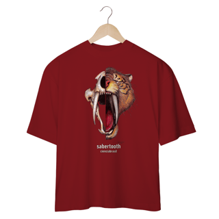 Nome do produto T Shirt oversized tigre dentes-de-sabre