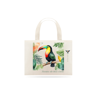 Nome do produto Ecobag Tucano-de-bico-verde - Coleção Aquarela