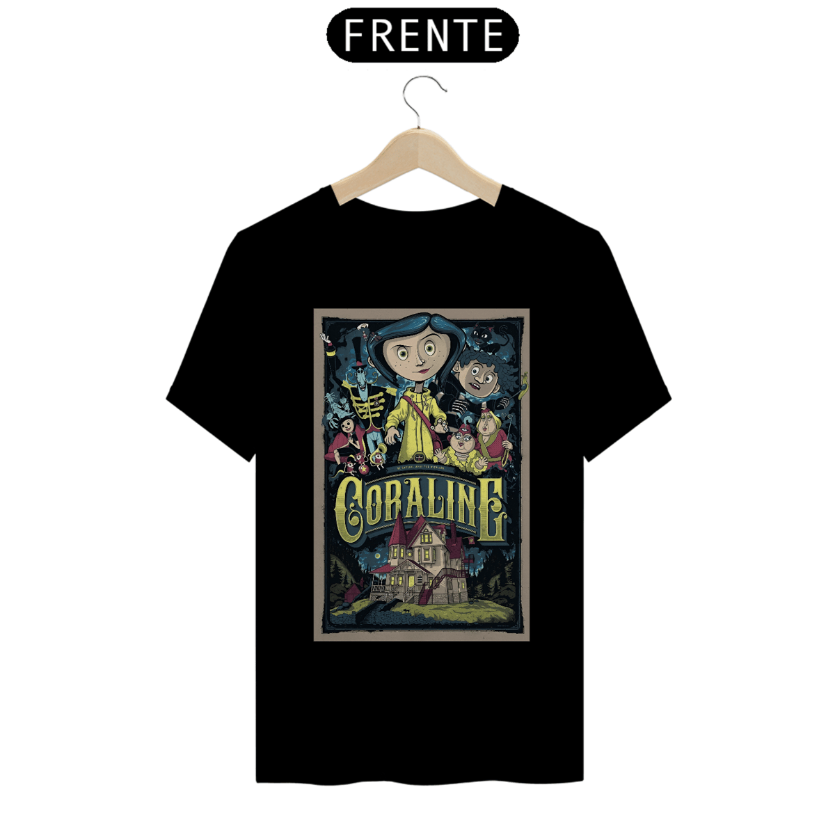 Nome do produto: Camiseta Coraline e o mundo secreto