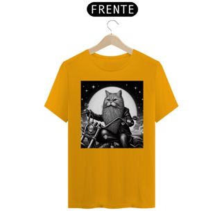 Nome do produto Camiseta - Gato pilotando moto 