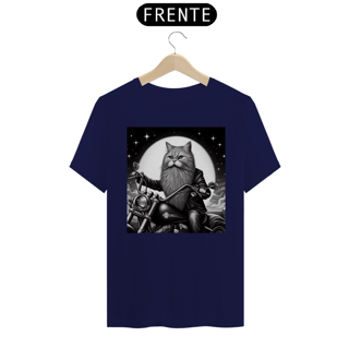Nome do produto Camiseta - Gato pilotando moto 