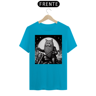 Nome do produto Camiseta - Gato pilotando moto 