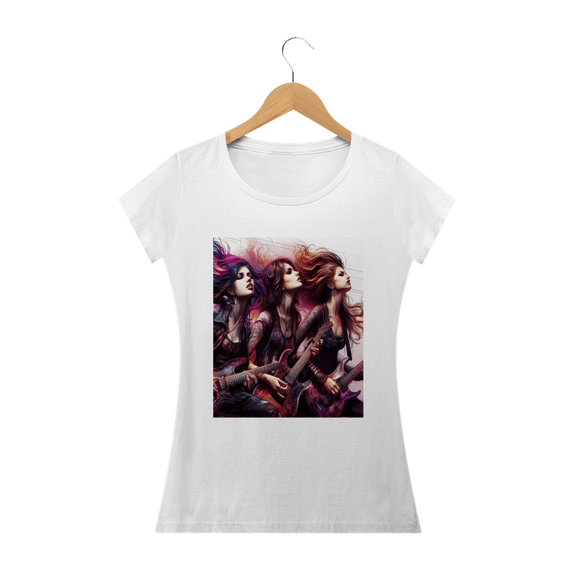 Camiseta  feminina - Banda Rock (01)