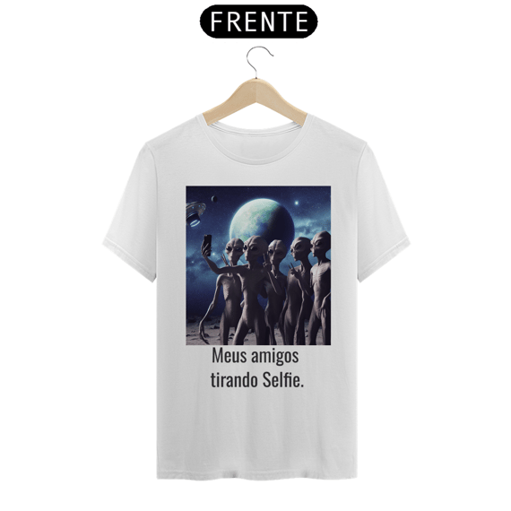 Camiseta - ET  Amigos tirando Sefie