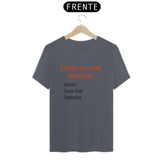 Nome do produto Camiseta - 3 Coisas que nunca venceremos