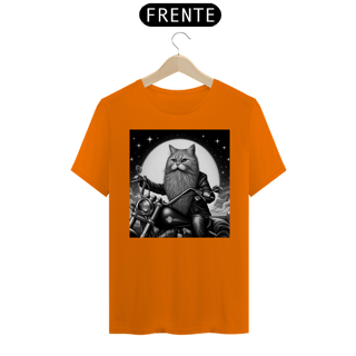 Nome do produto Camiseta - Gato pilotando moto 