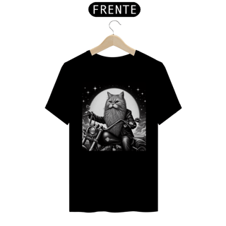 Nome do produto Camiseta - Gato pilotando moto 