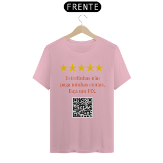 Nome do produto Camiseta - Estrelinhas não paga contas.