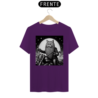 Nome do produto Camiseta - Gato pilotando moto 