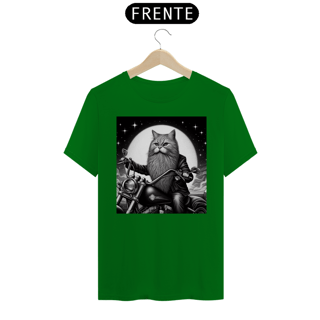 Nome do produto Camiseta - Gato pilotando moto 